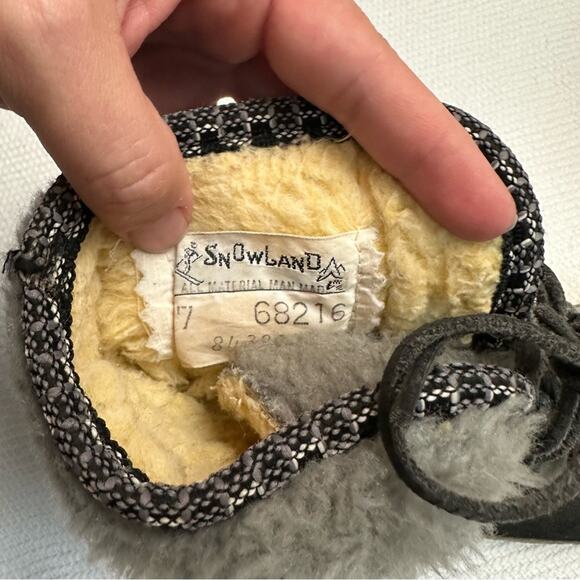 Vintage Snowland Boots Sherpa Boho Platform Scandinavian 7 - Picture 2 of 12